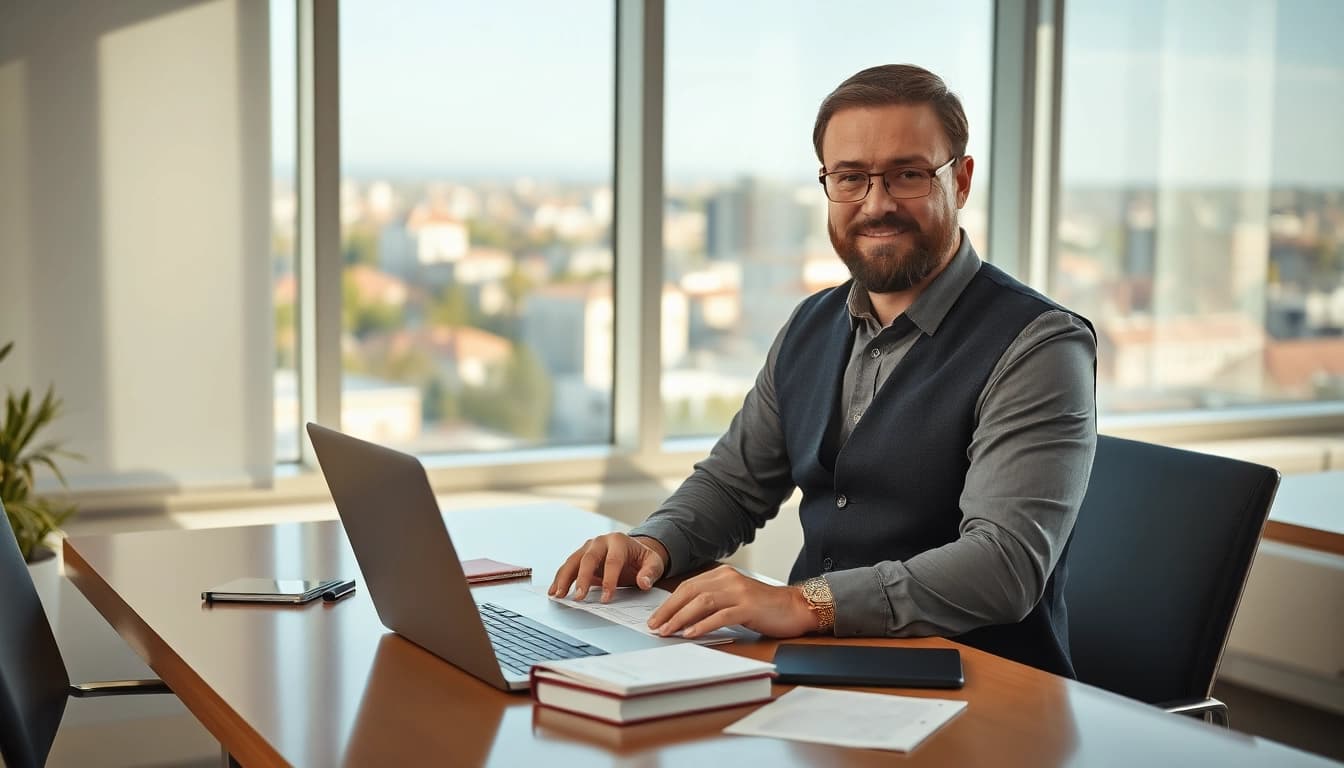 Headhunter Braunschweig berät durchblickend im modernen Büro.