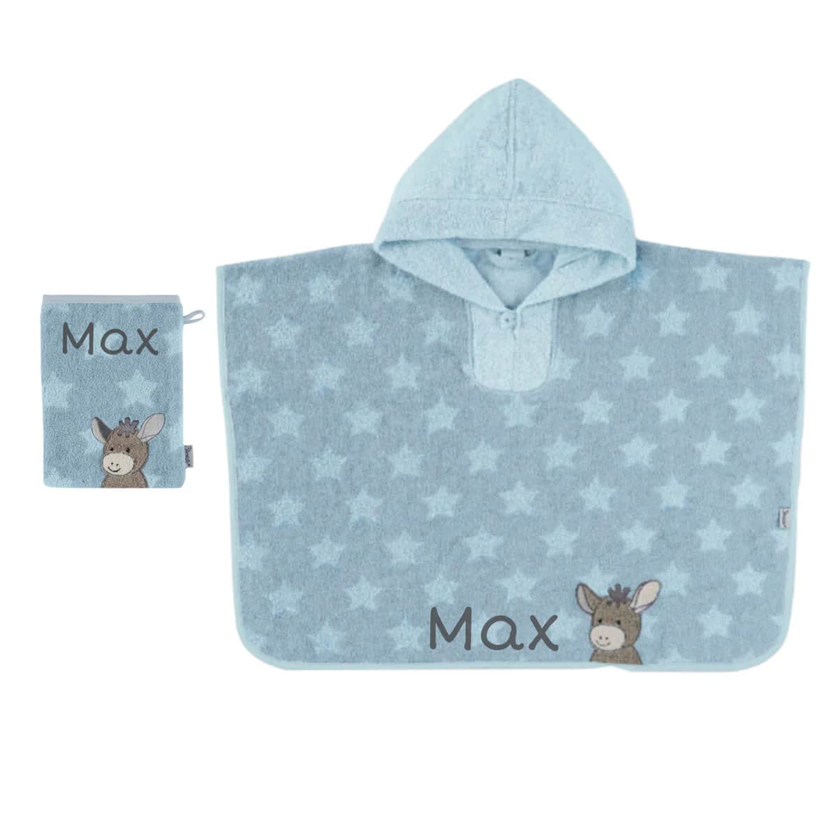 Süßes Geschenk zur Geburt: Dein Baby Badeponcho mit individueller Stickerei