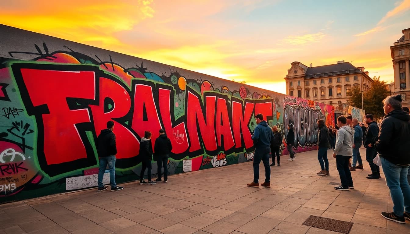 Erlebe das aufregende Graffiti Frankfurt mit lebendigen Wandmalereien und kreativen Künstlern in einer dynamischen urbanen Umgebung.