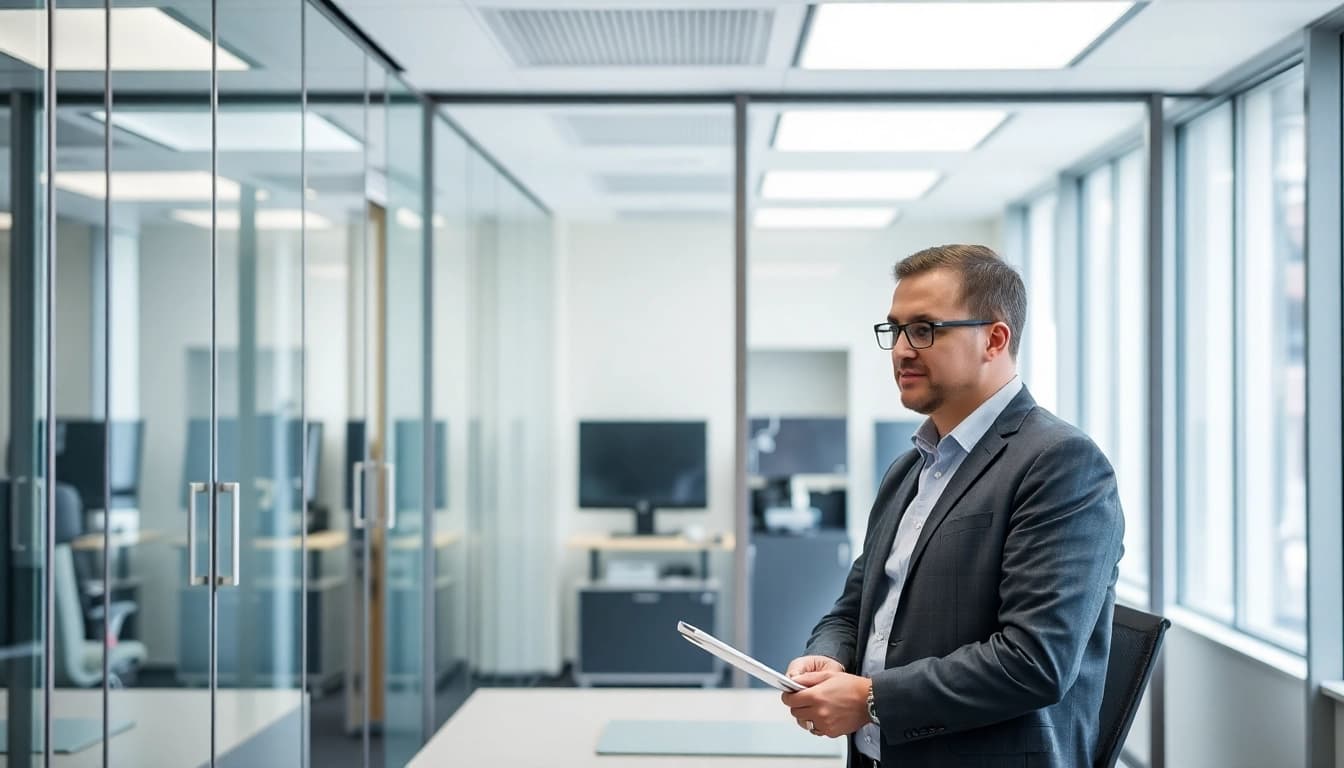 Techniker führt eine DGUV V3 Prüfung an elektrischem Gerät durch, um Sicherheitsstandards zu gewährleisten.