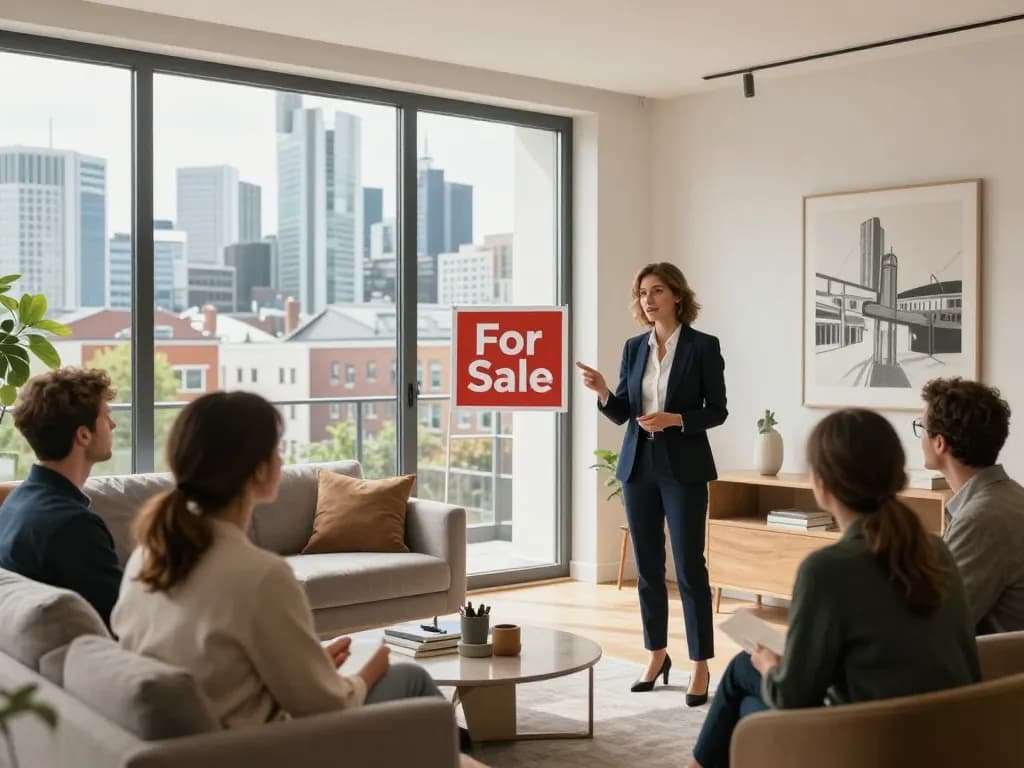 Immobilienmakler Frankfurt Preungesheim, der eine moderne Wohnung in einem städtischen Umfeld präsentiert und den einladenden Raum sowie die professionelle Darstellung hervorhebt.