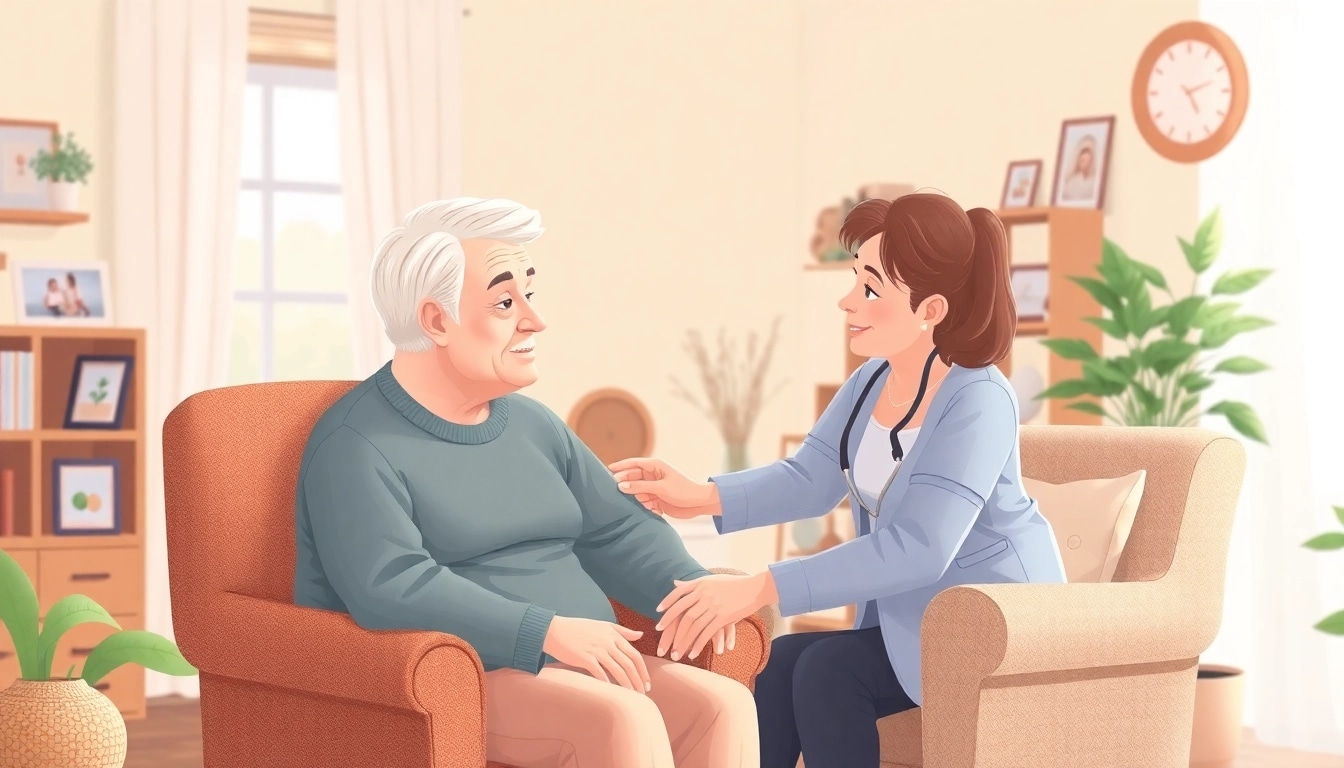 Caregiver providing warm support with ambulanter pflegedienst leverkusen in a homely setting.