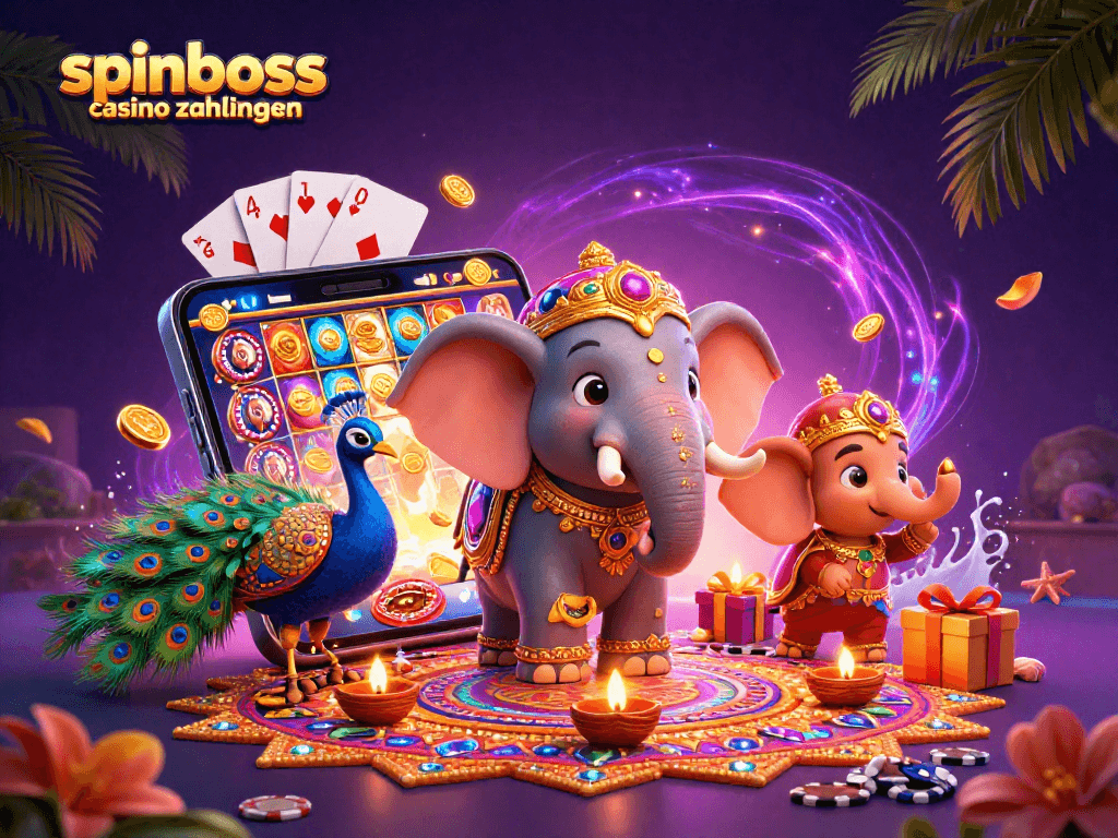 Spinboss Casino Zahlungen: Erleben Sie sichere Einzahlungen und Auszahlungen in einem lebendigen, digitalen Casino-Setting.