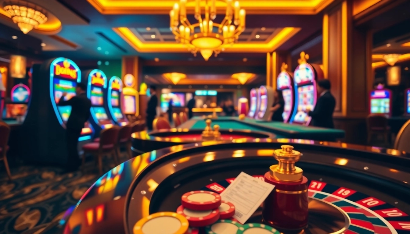Experience the thrill of gambling at https://topclub.website/ with a lively casino scene featuring roulette and slot machines.