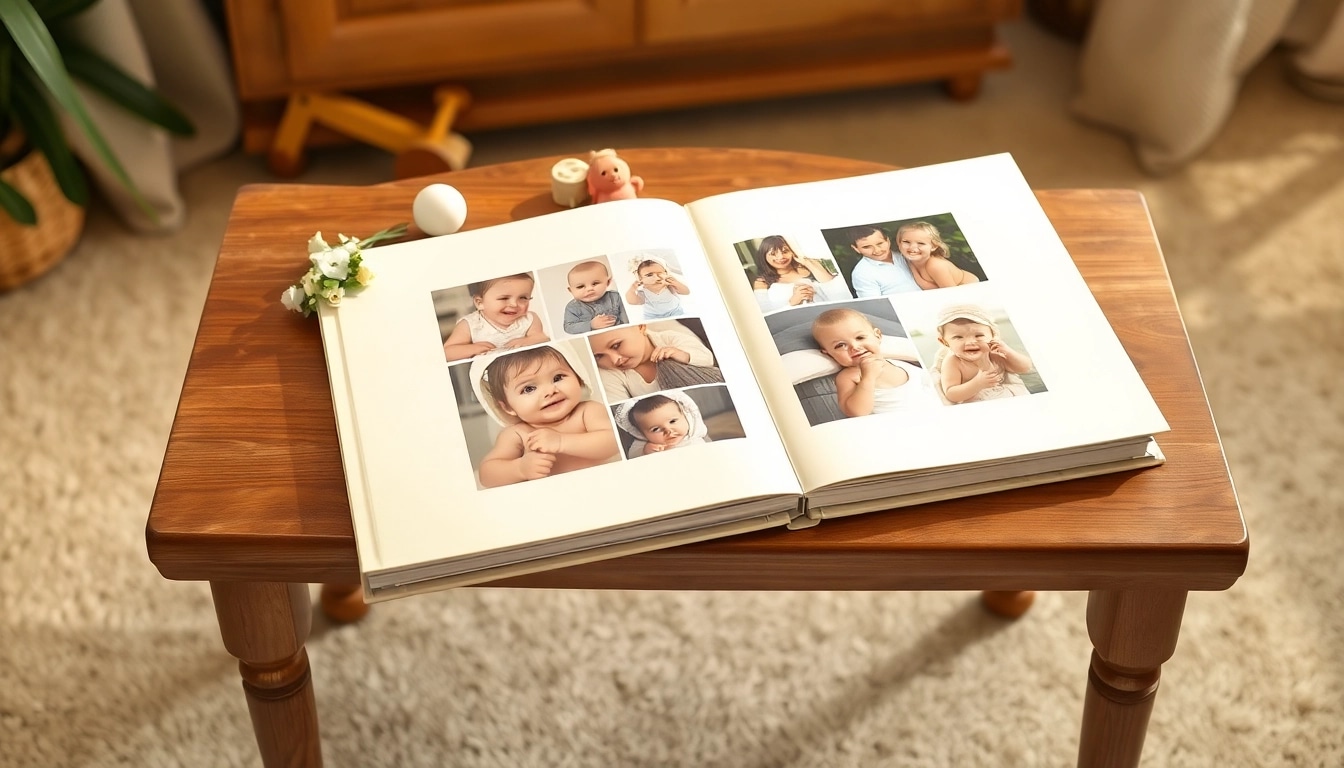 Gestalte ein bezauberndes Babyalbum mit liebevollen Erinnerungen und zarten Farbtönen.