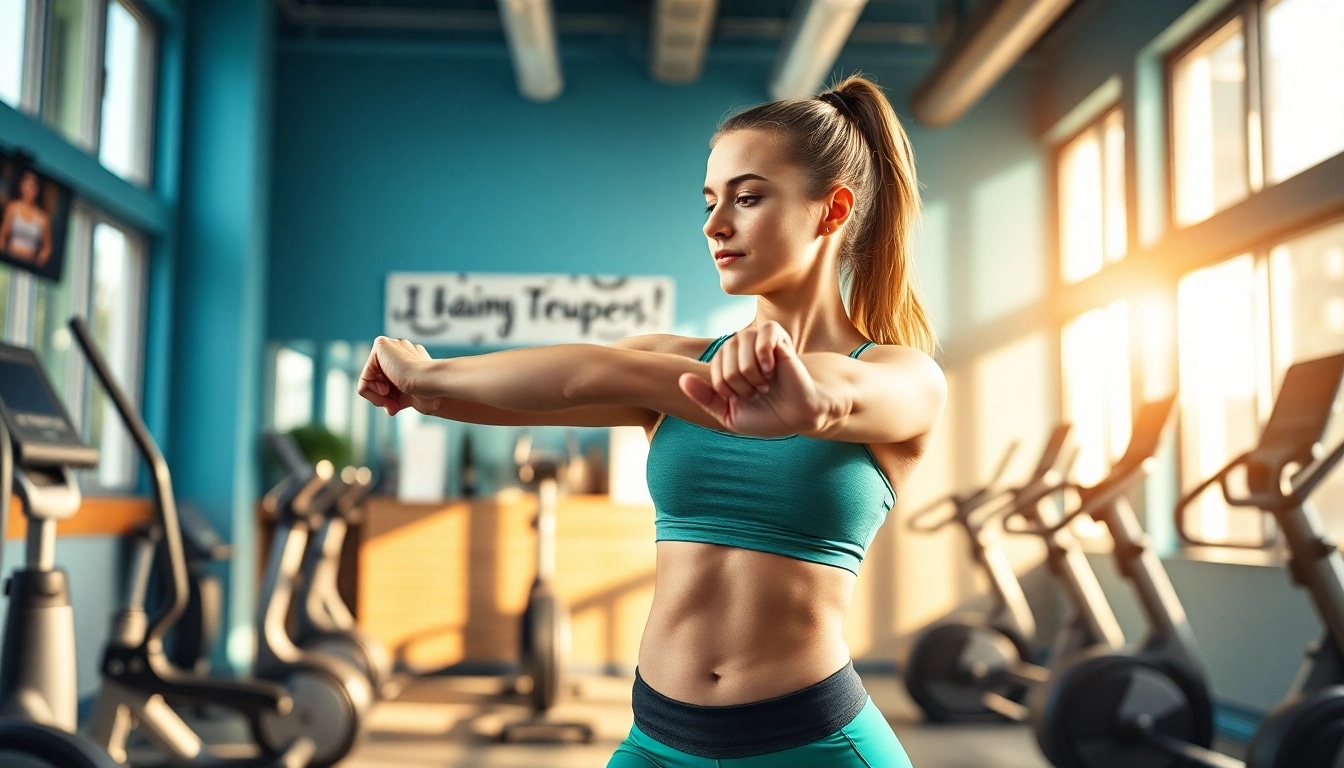 Person beim Training im Fitnessstudio zur Unterstützung von Gewichtsverlust und Fitnesszielen.