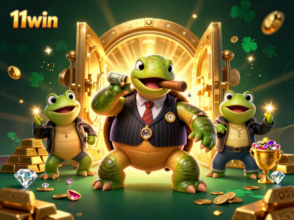 Experience thrill and excitement with 11win as the snapping turtle and bullfrog enforcers light up the casino floor.