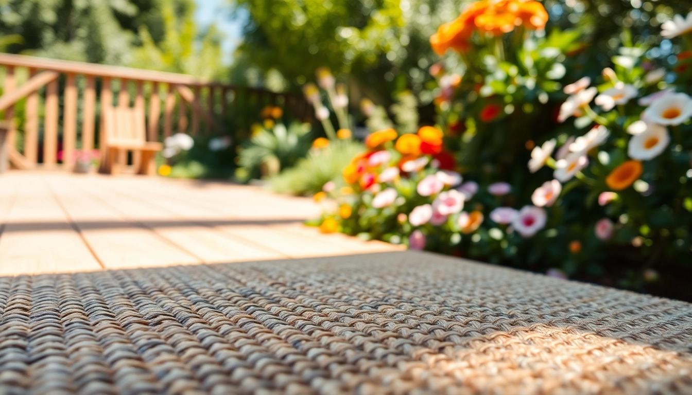 Verwenden der Hanfmatte in einem ruhigen Garten, ideal für Entspannung und Meditation.