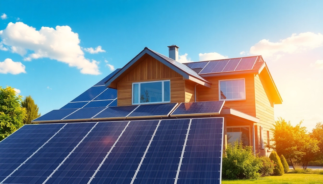 Erwerben Sie eine Photovoltaikanlage kaufen für nachhaltige Energiequellen in einem modernen Zuhause mit Solarpanelen.