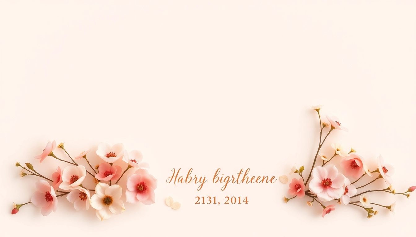 Gestalte einzigartige Geburtskarten mit floralen Elementen und einem liebevollen Schriftzug.