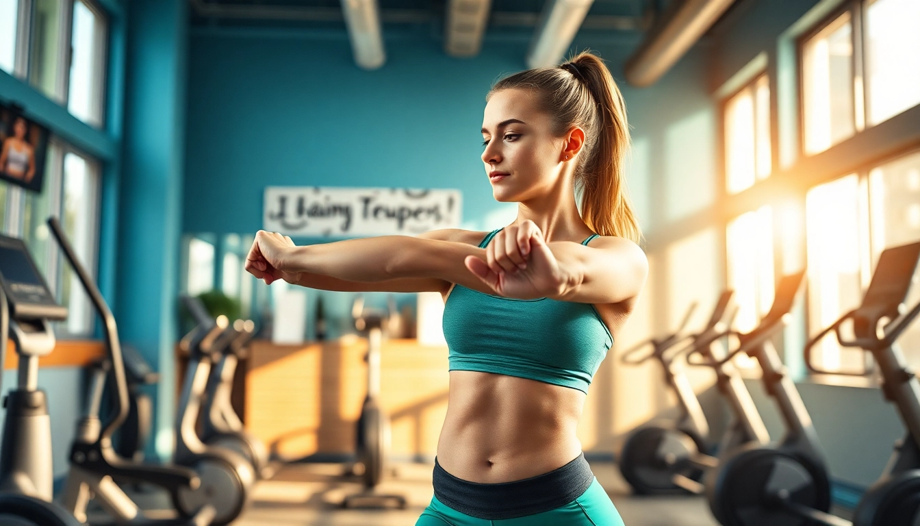 Person beim Training im Fitnessstudio zur Unterstützung von Gewichtsverlust und Fitnesszielen.