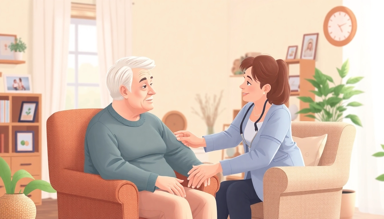 Caregiver providing warm support with ambulanter pflegedienst leverkusen in a homely setting.