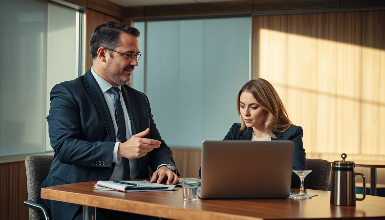 Professioneller Headhunter Gastronomie berät Bewerber in modernem Büro