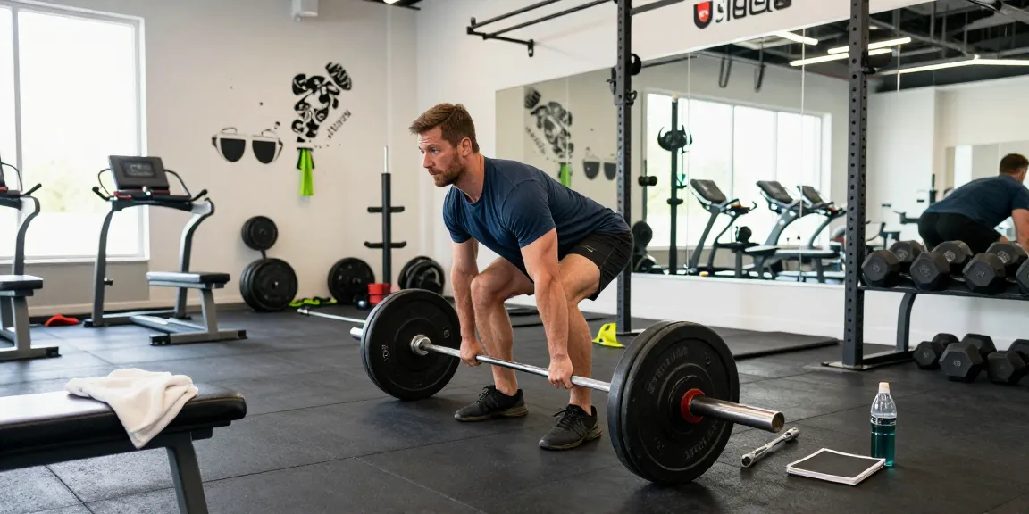 Krafttraining in Aktion im Steroidshop Fitnessstudio mit dynamischer Fitnes-Szene.