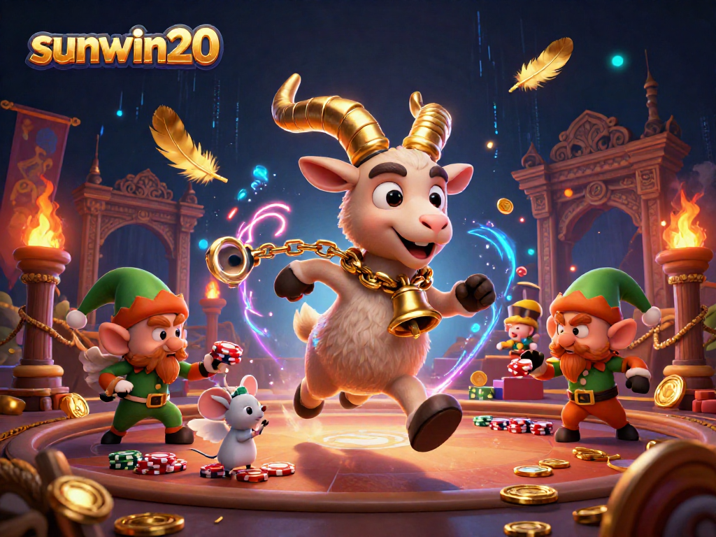 Experience the excitement with sunwin20 as spooky characters steal from a festive casino scene.