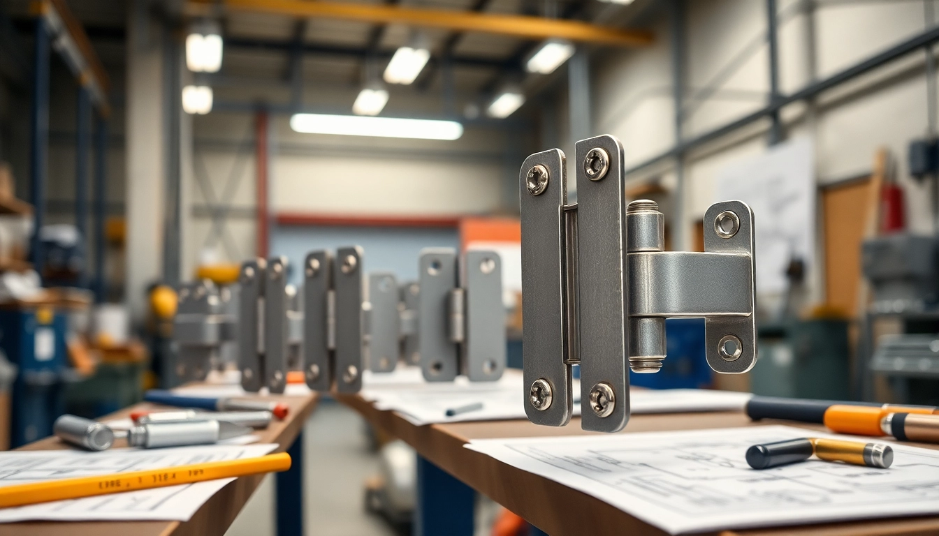 Door Hinges Manufacturer showcasing high-quality designs in a metal workshop.