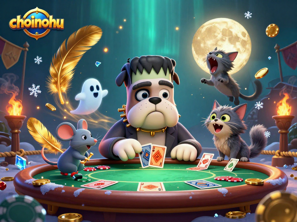 choinohu challenges players with engaging poker action from a spooky animated scene