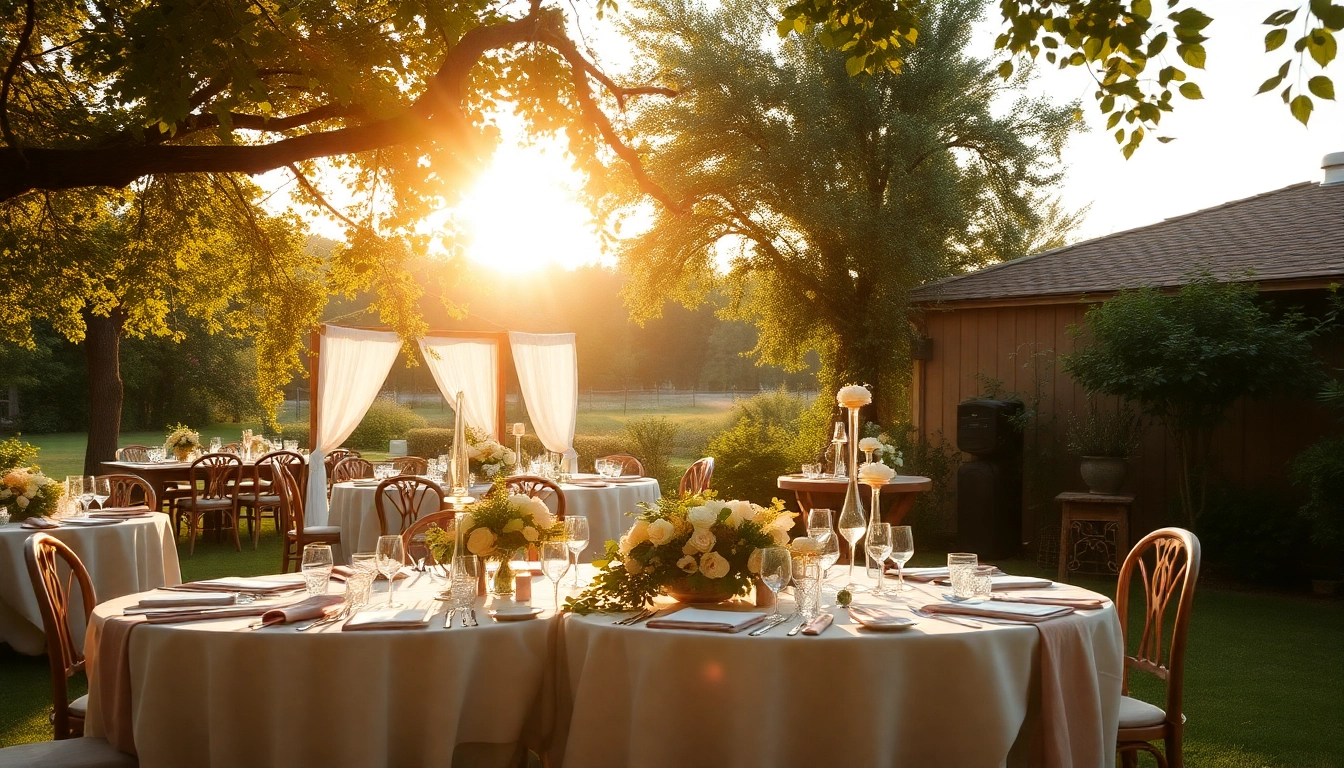 Stunning outdoor hochzeitslocation featuring romantic floral arrangements and elegant decor for unforgettable weddings.