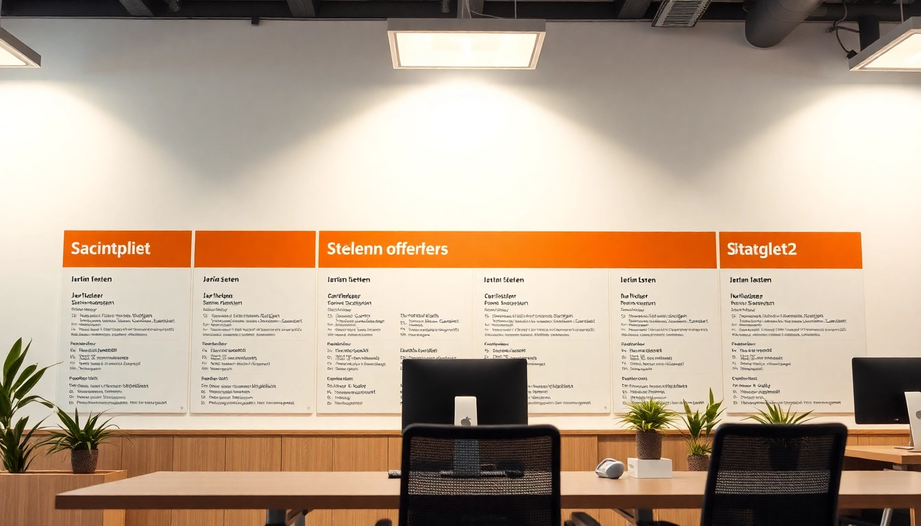Aktuelle Stellenangebote auf einem modernen Arbeitsplatz in freundlicher Büro-Atmosphäre