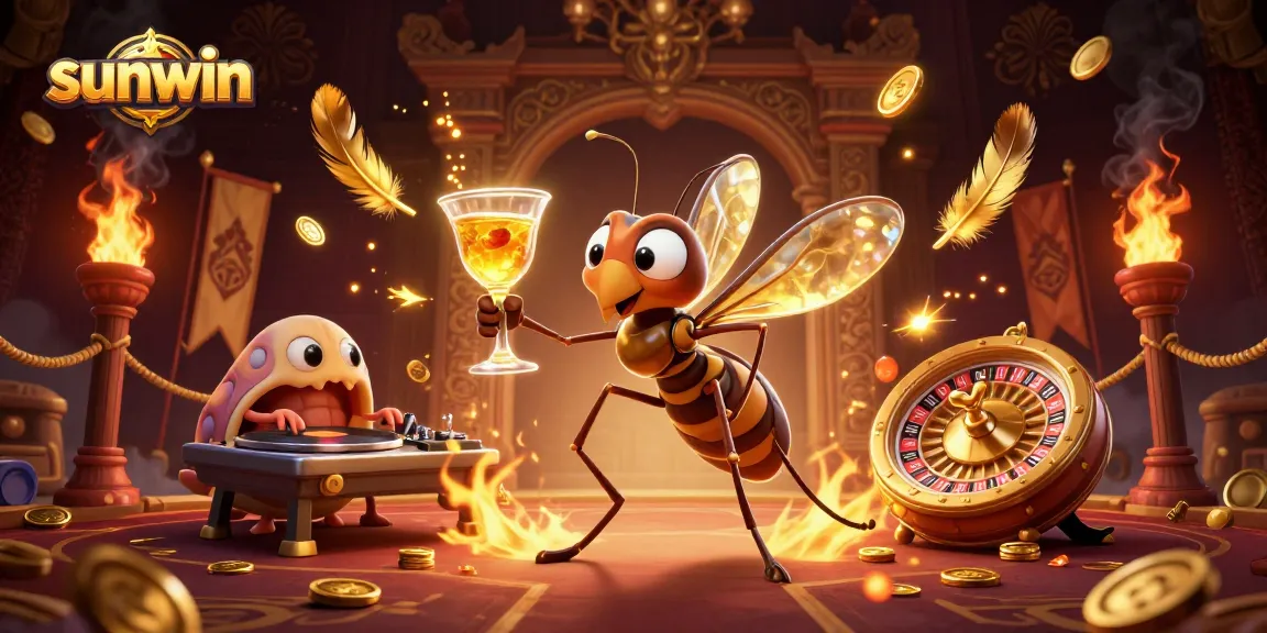 Experience thrilling gameplay with sunwin's vibrant 3D casino scene featuring unique characters.