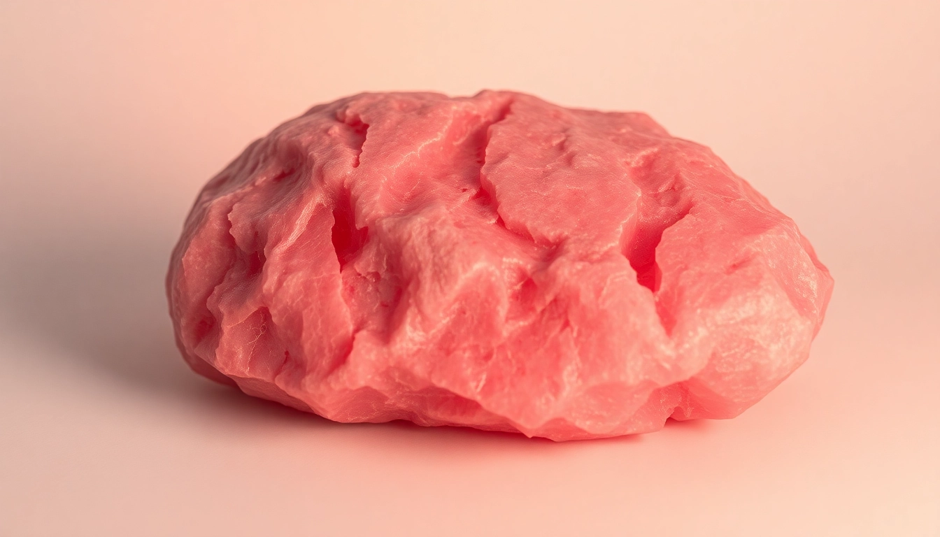 Rosenquarz funkelt in sanften Rosa-Tönen und zeigt seine zauberhaften Einschlüsse und die einzigartige Textur.