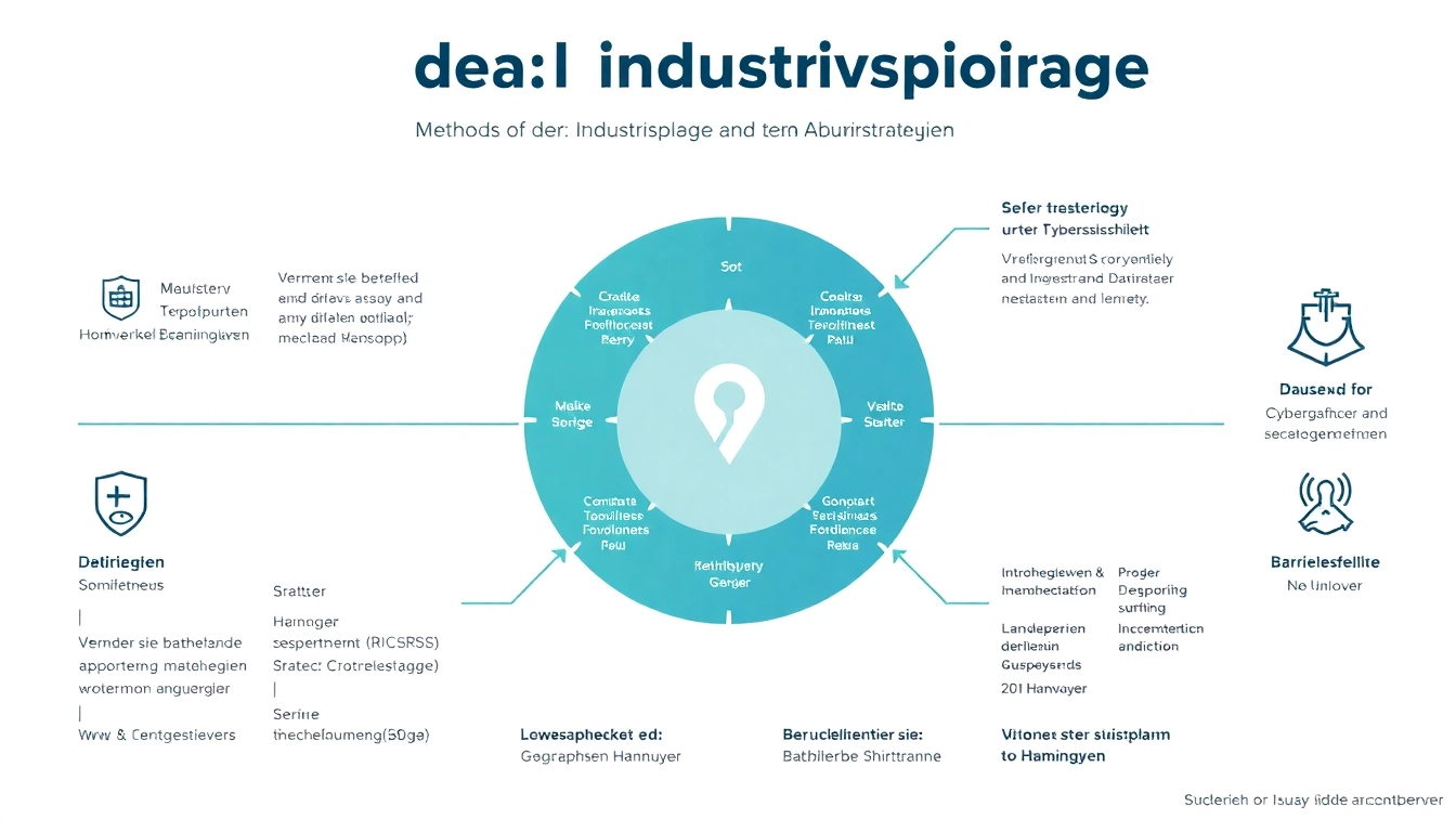 Grafik zur Industriespionage in Hannover mit einem Fokus auf Spionageabwehr und Wirtschaftsschutz