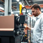 Detailansicht eines Spritzgusswerkzeugs in der Kunststoffverarbeitung