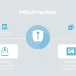 Grafik zum Thema Industriespionage, die Sicherheitsmaßnahmen zur Verhinderung von Datenmissbrauch in Unternehmen darstellt