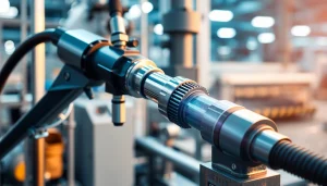 Spritzgusswerkzeug in einer modernen Fertigungsumgebung, das den Prozess des Formenbaus zeigt