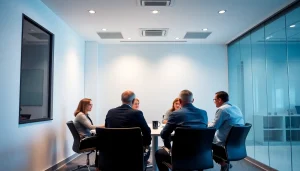 Berater analysieren gemeinsam Strategien für die Beste Unternehmensberatung in einem modernen Büro.