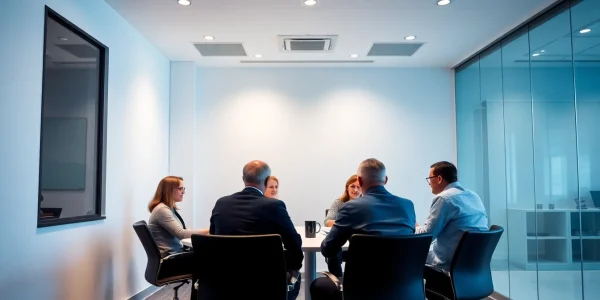 Berater analysieren gemeinsam Strategien für die Beste Unternehmensberatung in einem modernen Büro.