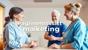 Ein aktiver Beitrag zu pflegedienstmarketing mit Pflegekräften und Patienten in einer modernen Umgebung.