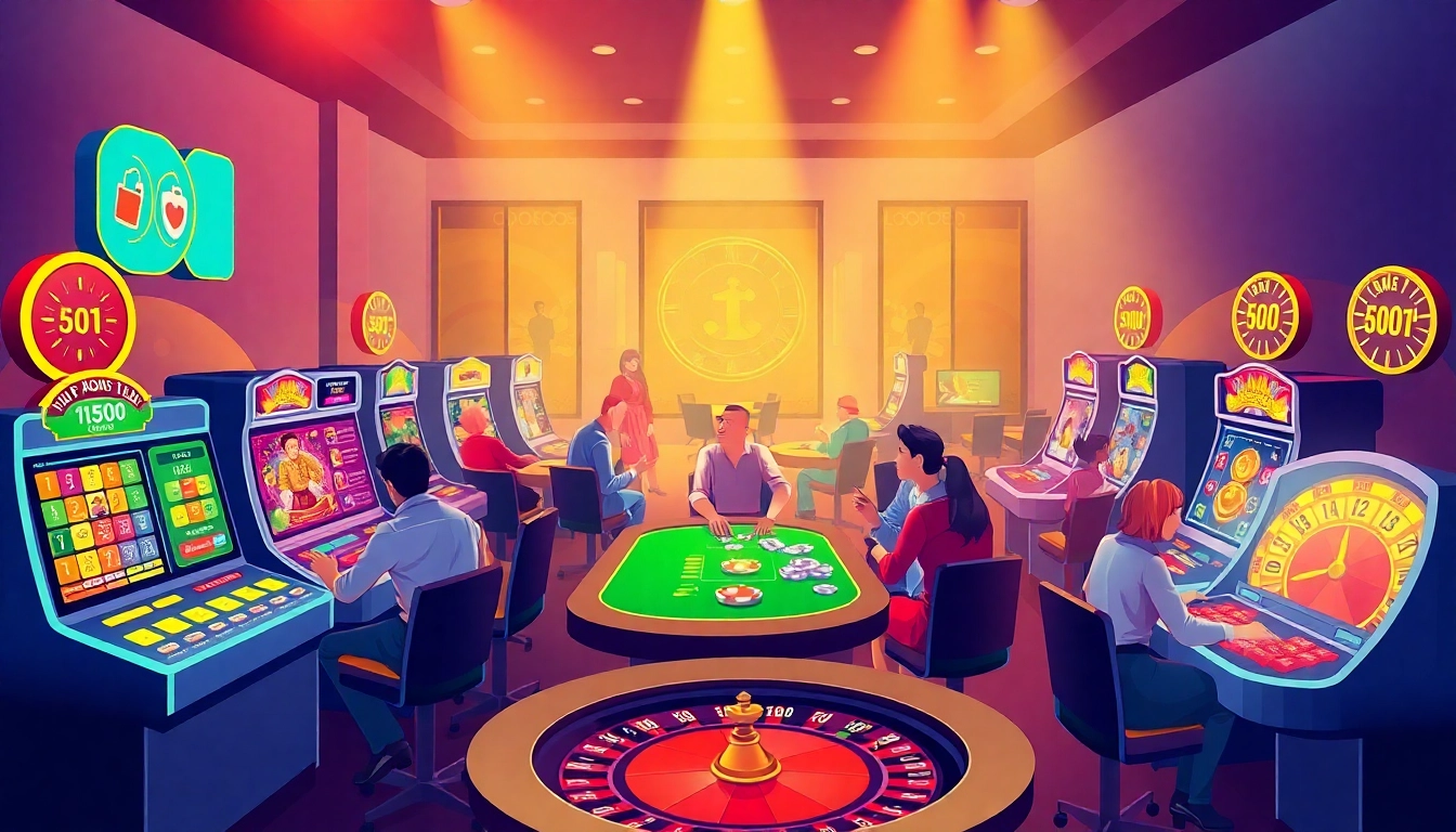 Play exciting games at an online casino ohne limit with vibrant colors and engaging atmosphere.