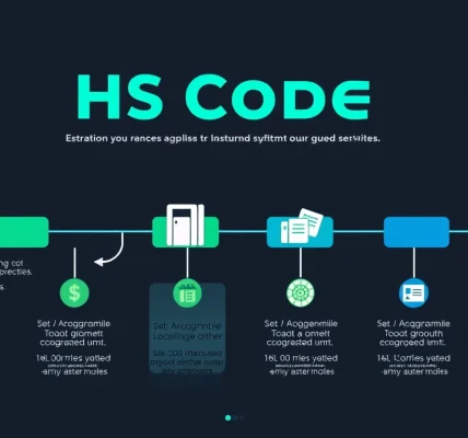 Visual representation of HS Code explaining classification of traded products with icons and bold text.