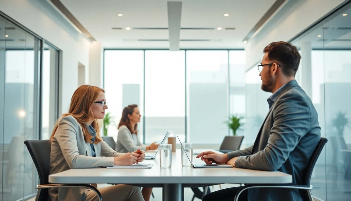 Unternehmensberatung: Berater arbeiten in einem modernen Büro an strategischen Lösungen.