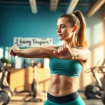 Person beim Training im Fitnessstudio zur Unterstützung von Gewichtsverlust und Fitnesszielen.