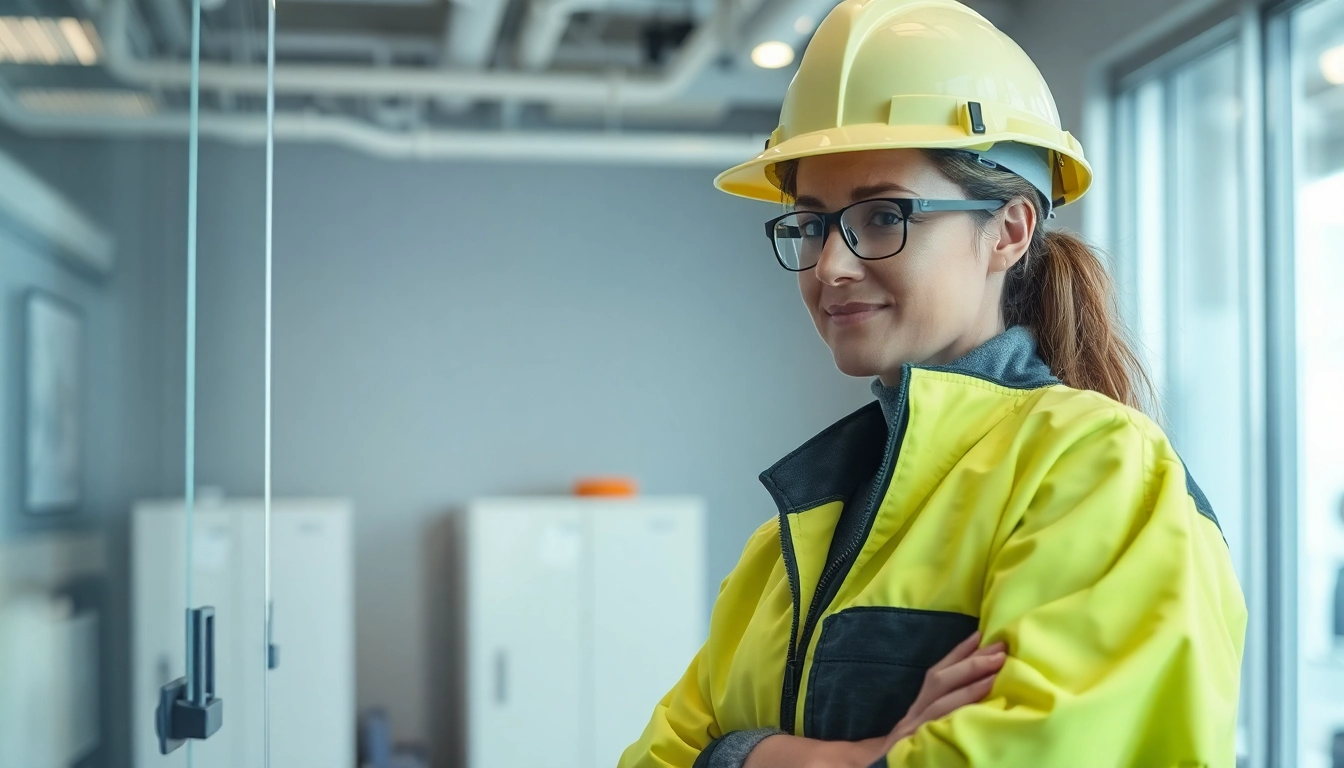 Untersuchung der prüfung ortsveränderlicher elektrischer betriebsmittel durch eine Elektrofachkraft in einem modernen Büro.