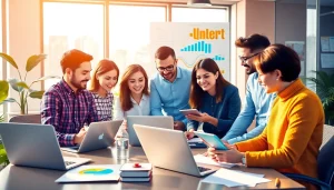 Visualize a dynamic team at a pflegemarketing agentur crafting innovative marketing strategies.