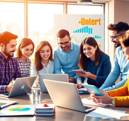 Visualize a dynamic team at a pflegemarketing agentur crafting innovative marketing strategies.