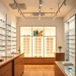 Nürnberg Optiker showcasing a modern optician shop with stylish eyewear and a welcoming atmosphere.