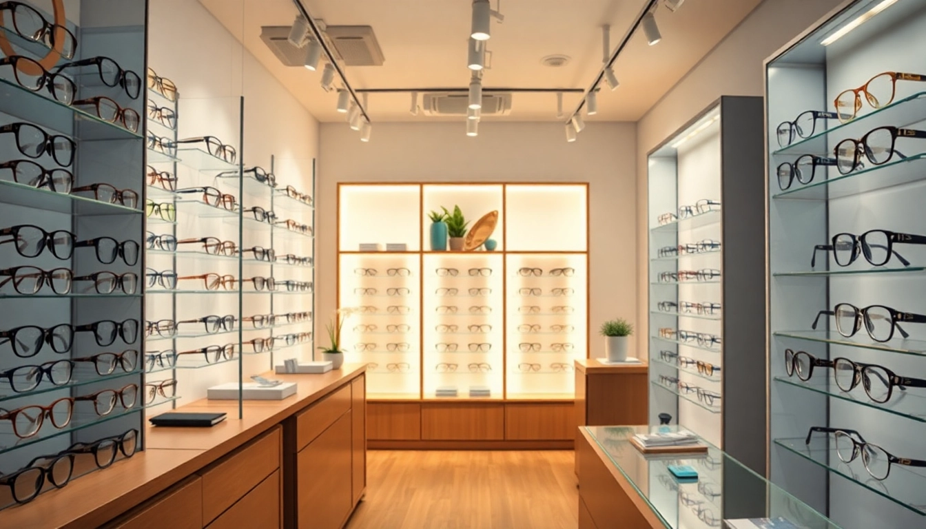 Nürnberg Optiker showcasing a modern optician shop with stylish eyewear and a welcoming atmosphere.