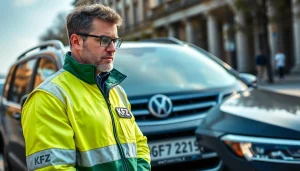 Kfz Gutachter Berlin führt vor Ort eine professionelle Fahrzeugbegutachtung durch.