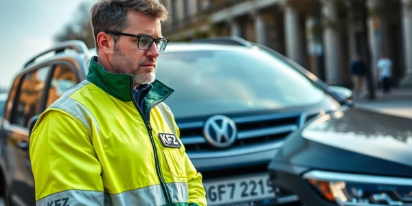 Kfz Gutachter Berlin führt vor Ort eine professionelle Fahrzeugbegutachtung durch.