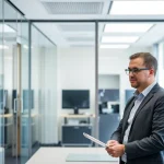 Techniker führt eine DGUV V3 Prüfung an elektrischem Gerät durch, um Sicherheitsstandards zu gewährleisten.