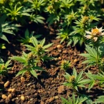 Explore thriving marijuana seeds in a vibrant cannabis garden, showcasing diverse growth stages.