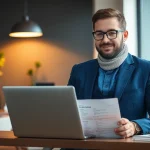 Professioneller Headhunter für Vertrieb analysiert Kandidaten in modernem Büro.