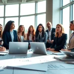 Headhunter Saarbrücken strategizing in a professional meeting environment.