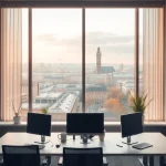 Headhunter Rostock präsentiert ein modernes Büro-Setup, ideal für effizientes Recruiting.