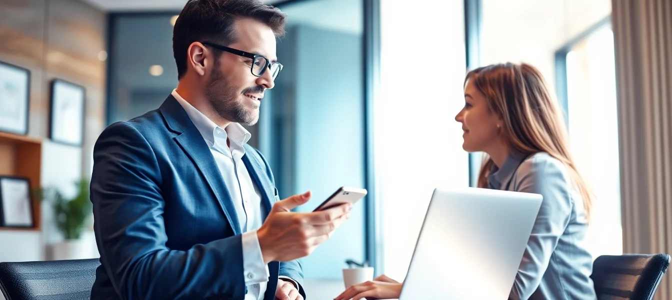 Headhunter Führungskräfte berät einen potenziellen Kandidaten in einem modernen Büro