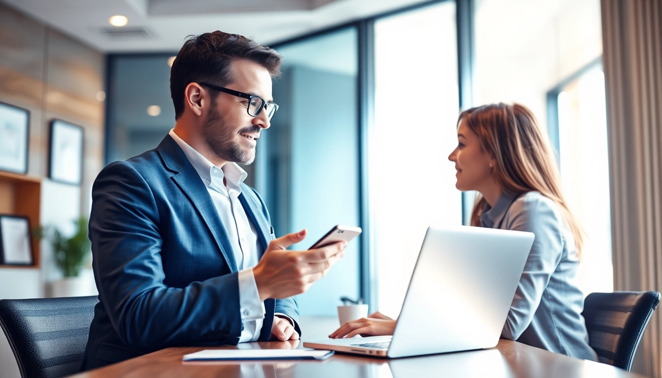 Headhunter Führungskräfte berät einen potenziellen Kandidaten in einem modernen Büro